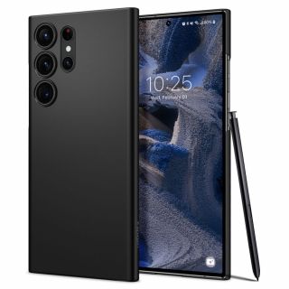 Spigen AirSkin Samsung Galaxy S23 Ultra kemény hátlap tok - fekete