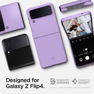 Spigen AirSkin Samsung Galaxy Z Flip 4 kemény hátlap tok - lila