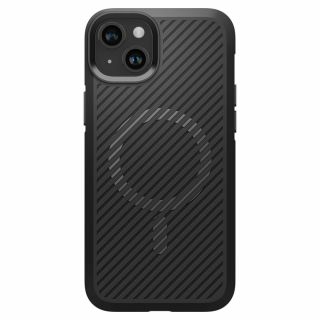 Spigen Core Armor MagSafe iPhone 15 Plus ütésálló szilikon hátlap tok - fekete