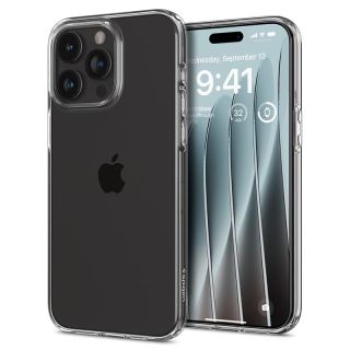 Spigen Crystal Flex iPhone 15 Pro Max szilikon hátlap tok - átlátszó