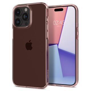 Spigen Crystal Flex iPhone 15 Pro Max szilikon hátlap tok - rózsaszín