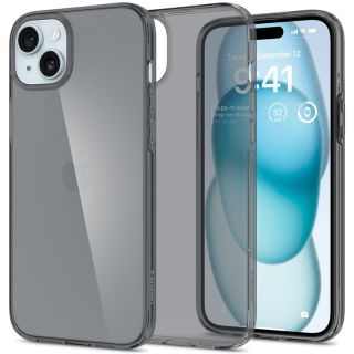 Spigen Crystal Flex iPhone 15 Plus szilikon hátlap tok - szürke