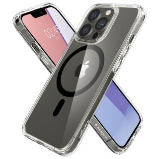 Spigen Crystal Hybrid MagSafe iPhone 13 Pro szilikon hátlap tok - átlátszó/szürke