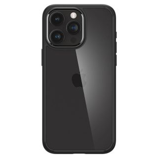 Spigen Crystal Hybrid iPhone 15 Pro kemény hátlap tok - átlátszó/fekete