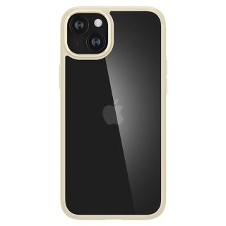 Spigen Crystal Hybrid iPhone 15 Plus kemény hátlap tok - átlátszó/bézs