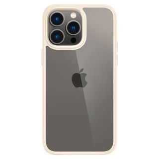 Spigen Crystal Hybrid iPhone 14 Pro kemény hátlap tok - átlátszó/bézs