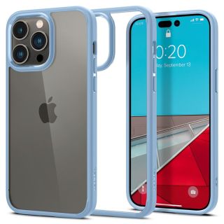 Spigen Crystal Hybrid iPhone 14 Pro Max kemény hátlap tok - átlátszó/kék