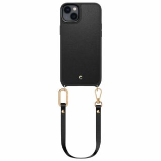Spigen Cyrill Classic Charm MagSafe iPhone 14 bőr hátlap tok - fekete