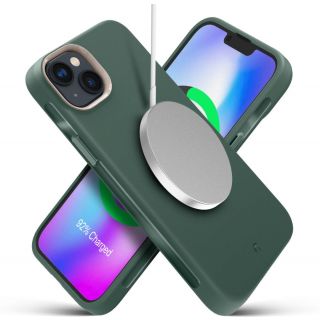 Spigen Cyrill Ultra Color MagSafe iPhone 14 Plus szilikon hátlap tok - zöld