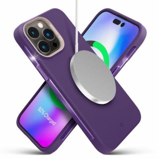 Spigen Cyrill Ultra Color MagSafe iPhone 14 Pro szilikon hátlap tok - lila