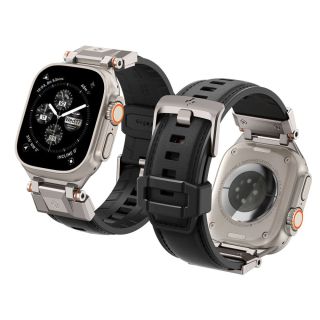Spigen DuraPro Armor Apple Watch Ultra 49mm bőr szíj - fekete