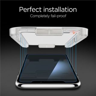 Spigen Glas.tR EZ Fit iPhone XR kijelzővédő üvegfólia + felhelyező - 2db