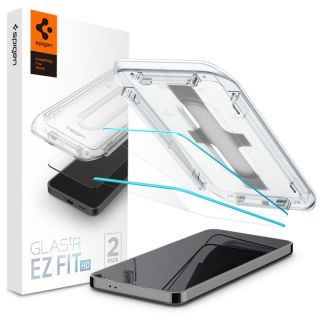 Spigen Glas.tR EZ Fit Samsung Galaxy S24 kijelzővédő üveg felhelyező applikátorral - 2db