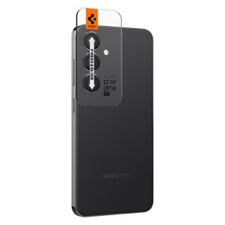Spigen Glas.tR EZ Fit Optik Pro Samsung Galaxy S24+ Plus kameralencse védő üveg - 2db - fekete