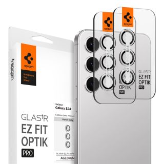 Spigen Glas.tR EZ Fit Optik Pro Samsung Galaxy S24+ Plus kameralencse védő üveg - 2db - szürke