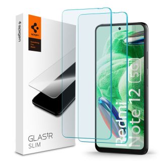 Spigen GLAS.tR Slim Xiaomi Redmi Note 12 5G / POCO X5 5G kijelzővédő üveg - 2db