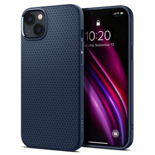 Spigen Liquid Air iPhone 14 Plus ütésálló szilikon hátlap tok - kék