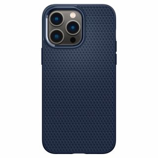 Spigen Liquid Air iPhone 14 Pro Max ütésálló szilikon hátlap tok - kék