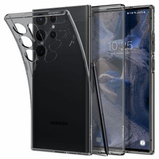 Spigen Liquid Crystal Samsung Galaxy S23 Ultra szilikon hátlap tok - szürke átlátszó