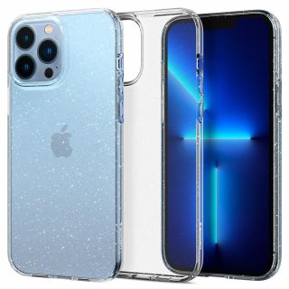 Spigen Liquid Crystal Glitter iPhone 13 Pro Max szilikon hátlap tok - csillámos átlátszó