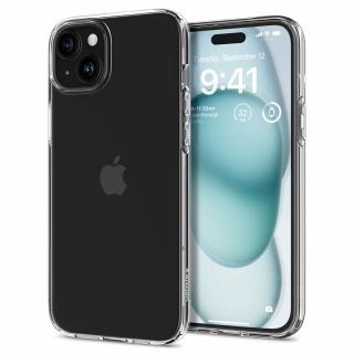 Spigen Liquid Crystal iPhone 15 szilikon hátlap tok - átlátszó