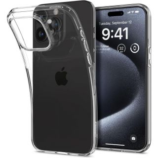 Spigen Liquid Crystal iPhone 15 Pro szilikon hátlap tok - átlátszó