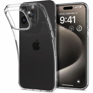 Spigen Liquid Crystal iPhone 15 Pro Max szilikon hátlap tok - átlátszó