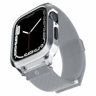 Spigen MetalFit Pro Apple Watch 45mm / 44mm tok és szíj - ezüst