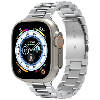Spigen Modern Fit 316L Apple Watch 45mm / 44mm / 42mm / Ultra 49mm fém szíj - ezüst