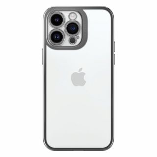 Spigen Optik Crystal iPhone 14 Pro Max ütésálló hátlap tok kameravédővel - szürke