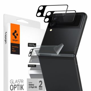 Spigen Optik.tR Samsung Galaxy Z Flip 3 kamera védő üvegfólia - fekete
