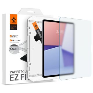 Spigen Paper Touch EZ Fit iPad Air 13” (2024) papír hatású matt kijelzővédő fólia felhelyező applikátorral