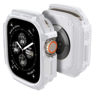 Spigen Rugged Armor Apple Watch Ultra 49mm ütésálló tok - fehér