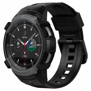 Spigen Rugged Armor Pro Samsung Galaxy Watch 4 Classic 46 mm tok és szíj - fekete/szürke