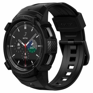 Spigen Rugged Armor Pro Samsung Galaxy Watch 4 Classic 46 mm tok és szíj - matt fekete