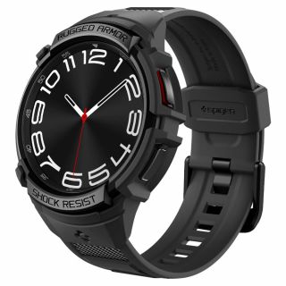 Spigen Rugged Armor Pro Samsung Galaxy Watch 6 Classic 43mm tok és szíj - fekete