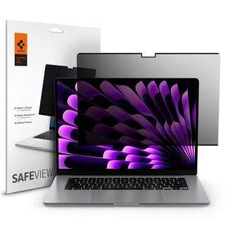 Spigen SafeView Privacy MacBook Air 15" M3 / M2 (2024/2023) mágneses betekintésgátló kijelzővédő fólia