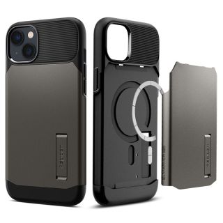 Spigen Slim Armor MagSafe iPhone 14 Plus kemény hátlap tok - gunmetal