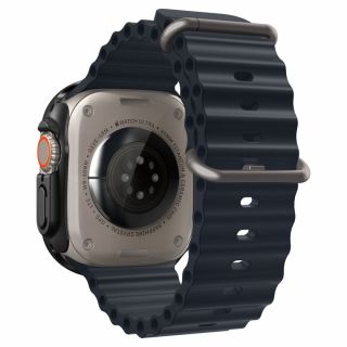 Spigen Thin Fit 360 Apple Watch Ultra 49mm tok és kijelzővédő - fekete
