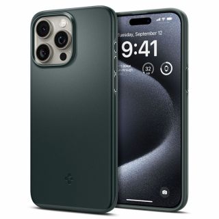 Spigen Thin Fit iPhone 15 Pro kemény hátlap tok - zöld