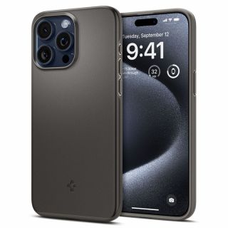 Spigen Thin Fit iPhone 15 Pro kemény hátlap tok - fekete