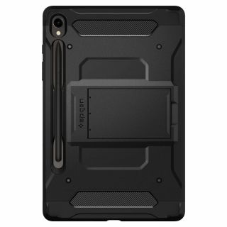 Spigen Tough Armor Pro Samsung Galaxy Tab S9 11" X710 / X716B kemény hátlap tok ceruzatartóval + állvány - fekete