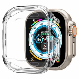 Spigen Ultra Hybrid Apple Watch Ultra 49mm szilikon tok - átlátszó