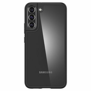 Spigen Ultra Hybrid Samsung Galaxy S22 ütésálló hátlap tok - fekete/ átlátszó