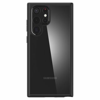 Spigen Ultra Hybrid Samsung Galaxy S22 Ultra ütésálló hátlap tok - fekete/ átlátszó