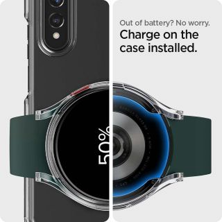 Spigen Ultra Hybrid Samsung Galaxy Watch 5/ 4 (40mm) szilikon tok kijelzővédővel - átlátszó