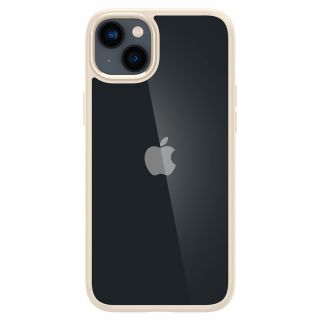 Az elegáns bézs színű Spigen Ultra Hybrid iPhone 14 Plus kemény hátlap tok igazán magas minőségű alapanyagból, nagy fokú precizitással készített modell.