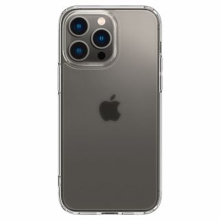 A matt átlátszó Spigen Ultra Hybrid iPhone 14 Pro  kemény hátlap tok körülöleli telefonját, precízen illeszkedik az iPhone modell egyedi formatervezéséhez.