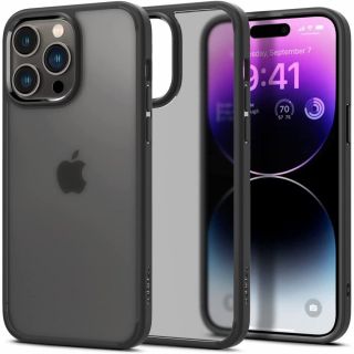 A minimalista fekete színű Spigen Ultra Hybrid iPhone 14 Pro Max kemény hátlap tok tökéletesen illeszkedik az iPhone 14 Pro Max modellek kialakításához. 