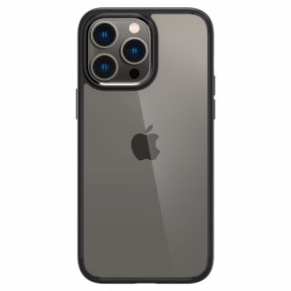 A fekete színű Spigen Ultra Hybrid iPhone 14 Pro Max kemény hátlap tok egyedi kialakításával stílusában tökéletesen illeszkedik az Apple termékekhez. 